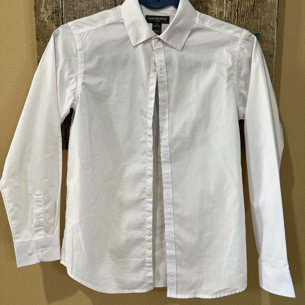 White Button Down Boys Dress Shirt